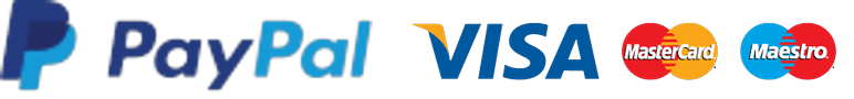 Payment methods: PayPal, Visa, Mastercard, Maestro