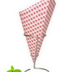 French Fry Cone / Brabant Check (Red & White) / 40 cones