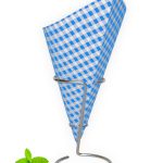 FRENCH FRY CONE BLUE & WHITE CHECKERED 40 CONES