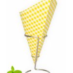 French Fry Cone / Yellow Check / 40 cones