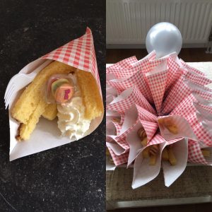 Paper cone for cake fries