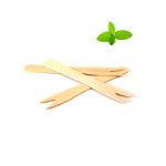 Wooden french fry forks, Short 8,5 cm, 40 pcs