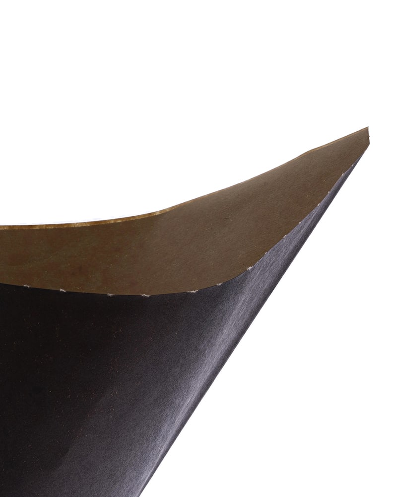 French Fry Cone / Black / BIO Brown Paper / 40 cones - Image 2