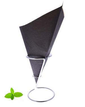 French Fry Cone / Black / BIO Brown Paper / 40 cones