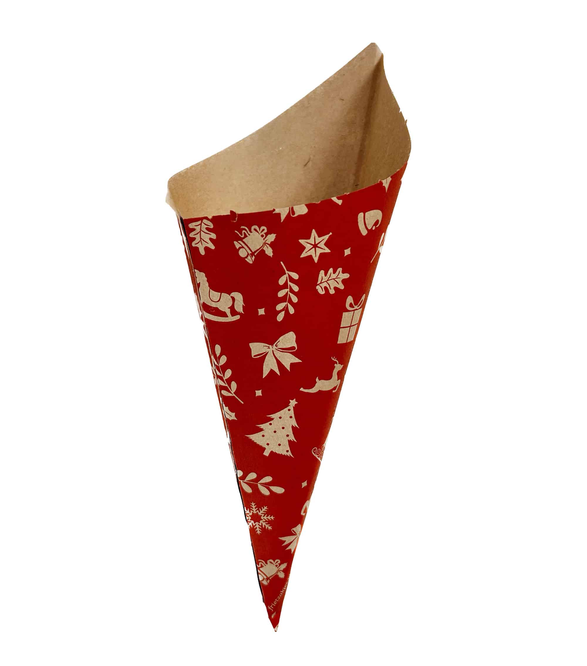 French Fry Cone / Christmas / BIO Brown Paper / 40 cones - Image 3