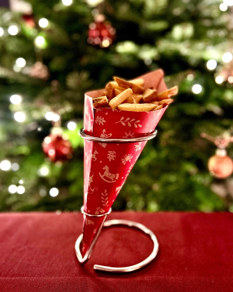 French Fry Cone / Christmas / BIO Brown Paper / 40 cones - Image 2