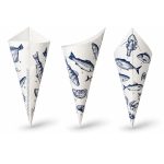 French Fry Cone  Fish Print  40 cones