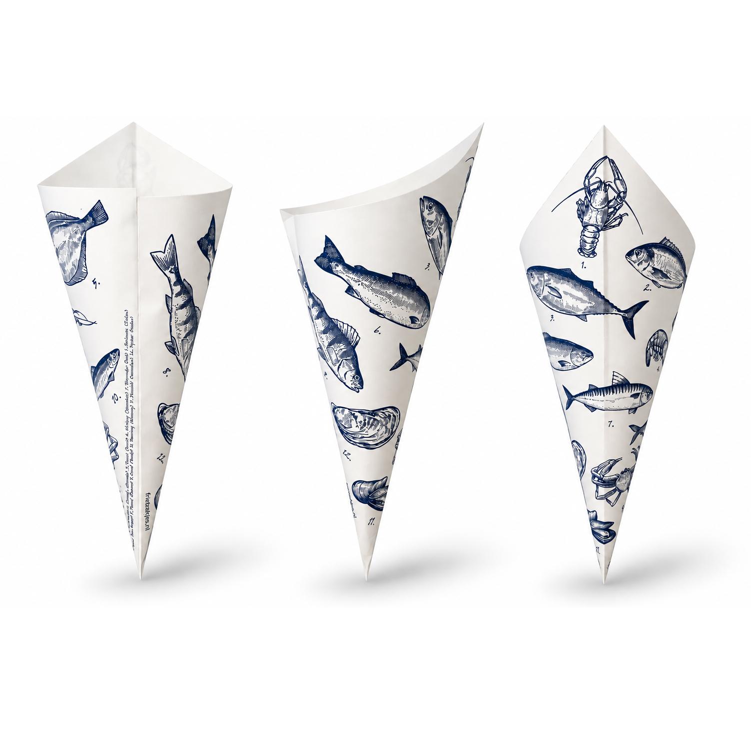 French Fry Cone Fish Print 40 cones