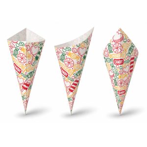 French Fry Cone Candy Print 40 cones